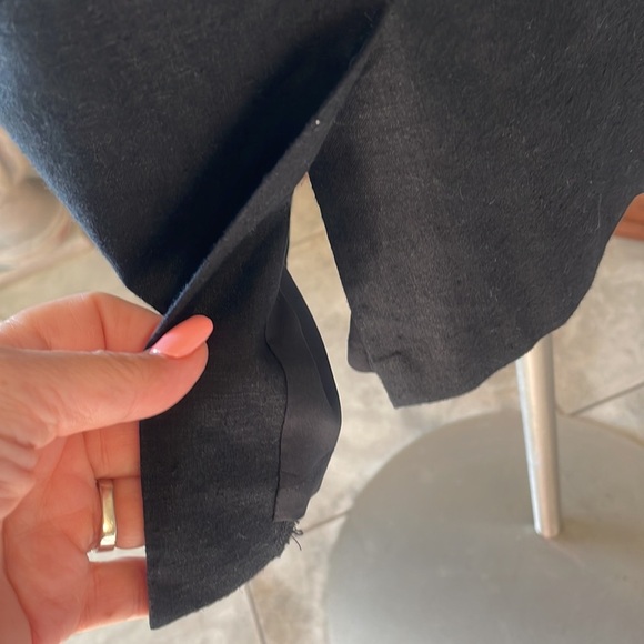 OSCAR de la RENTA linen beaded waist black shift dress sleeveless lined size 14 - Picture 8 of 13